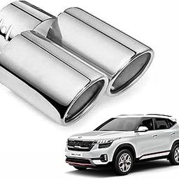 Asryd Dual Silencer Exhaust Tip Pipe Rustproof Stainless Steel Muffler Tail End Outlet 1Pcs For Kia Seltos-28