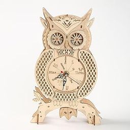 Enakshi (LABEL) Creations 3D Wooden Puzzle Owl Clock Desktop Decoration for Living Room Office|Toys & Hobbies | Puzzles | Contemporary Puzzles | 3D Puzzles-18