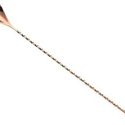 Dynore Stainless Steel Copper Plated Twisted Design Teardrop Bar Spoon/Mixing Spoon/Cocktail Mixing Spoon/Stirring Spoon-image-2