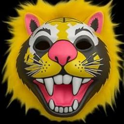 Cartoon Lion Halloween Mask, Yellow Mane, Plastic Animal Face Mask with Fangs-image-31