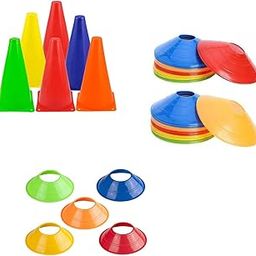 Football Marker Cones Set – 6 Inch with 10 Large & 10 Mini Soccer Cones – Durable Training Cones for Football, Drills & Sports-20