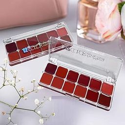 BEST MATTE FINISH & SMUDGE PROOF & KISS PROOF 12 COLOR LIPSTICK PALETTE (MULTI COLOR, 12 g)-image-60