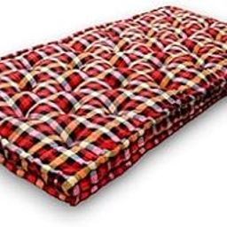 IMSMARTMART Premium Border Cotton Mattress 5 inch Single Cotton Mattress Soft Cotton Multicolor Mattress Gadda Single Bed Ideal Travel, Home, Dabha, Hotel, Marriage Hall (72 inch x 36 inch)-image-86