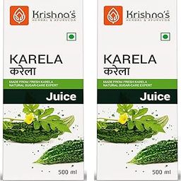 Krishna's Karela Juice| Fresh Karela | Ayurevedic Formulation to maintain Sugar Level | Enriched with Vitamin C - Vitamin A| Sugar free Juice with No Added Color or Flavour - 500 ml (Pack of 2)-image-77