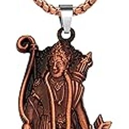 Lord Shree Ram Metal Pendant With 22 Inch Box Stainless Steel Chain | Ram Darbar Necklace for Men & Women | Hindu Spiritual Religious Jewelry-image-84