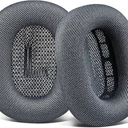 SOULWIT Replacement Earpads for Airpods Max Over-Ear Headphones, Ear Pads Cushions with Durable Mesh Fabric, Softer Foam - Midnight-1