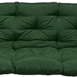 Outside Benches Cushion with Backrest, Thicken Swing Cushions 2/3 Seater Replacement, Porch Swing Cushions Outdoor (40 x 48 inch, Dark Green)-image-68