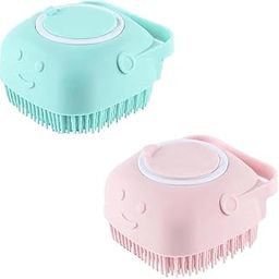 Body Scrubber with Soap Dispenser for Shower, Exfoliating Brushes, Soft Body Exfoliator, Bath Loofah for Babies, Kids, Women, Men and Pets(Multicolor 2 pcs)-17
