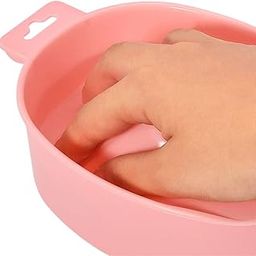 Milaan 5 Pieces Nail Art Manicure Care Soak Bowl Polish Remover Soak Tray Pink-image-36