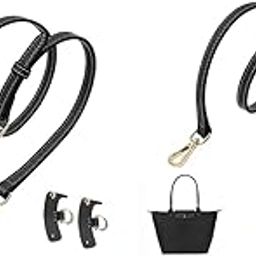 Bag Leather Strap Replacement Crossbody Shoulder Straps Fashion 47 Inch Adjustable Quick Release Purse Modification DIY Kit Black 2PCS-image-11