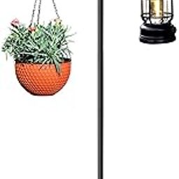 Highpro Double Shepherd Hooks for Outdoor, 63 Inch Heavy Duty Bird Feeder Pole for Hanging Bird Feeder, Garden Hooks Plant Baskets, Garden Plant Hanger Stands with 5 Prong Base-image-14