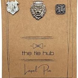 "The Tie Hub Men's Stylish Lapel Pin Set � 3 Unique Designs � Premium Metal Brooch for Suits, Jackets, and Blazers"-image-29