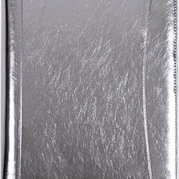 Glossy Silver Eco-Friendly Leather A4 Portfolio with Zipper 5 Card Slots, 1 ipad and 1 Cell Phone Pockets, 3 Pen Holders, 1 Zipped Pocket, 3 Ring Binder, and More-image-49
