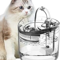 Cat Water Fountain, Dog Water Dispenser, Automatic Pet Drinking Fountain with Faucet Kits, 64oz/1.8L Super Quiet,Suitable for Cats, Small and Medium Dogs, Transparent-image-35