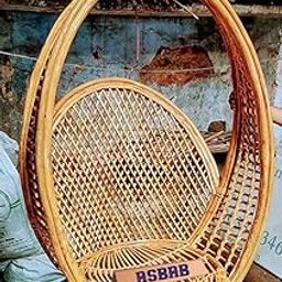 Asbab Single Seater Natual Cane Wood Swing Chair (Rattan), 61 centimeters, 68.6 Centimeters-image-65