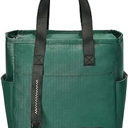 OCEANEVO Insulated Food Lunch Bag, Tiffin Bag, Lunch Box Cover for Office, School, College with Handle - Suitable for Unisex Adults and Children - 30 x 27 x 13 Cm - Green-image-39