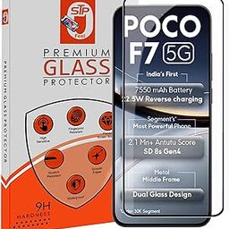 STP FEEL® Premium HD+ Tempered Glass Screen Protector Guard Compatible For Poco F7 5G (6.83 Inch, Pack of 1) | Edge to Edge Coverage With Easy to installation kit for Smartphone-21