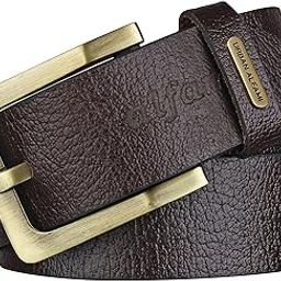 Men's Genuine Leather Belt for Men | Black/Brown/Tan | Fits on up to 28 to 44 inches waist size-image-48
