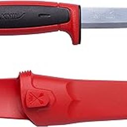 Morakniv Craftline Basic 511 High Carbon Steel Fixed Blade Utility Knife and Combi-Sheath, 3.6-Inch Blade, Red and Black-20