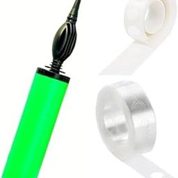 Balloon Pump Combo Kit | Air Balloon Pump, Balloon Arch Strip & Glue | Party Decoration Accessories for Foil Balloons, Latex Balloons & Inflatable Toys-24