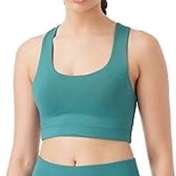 Women's Synthetic Full-Coverage Racer Back Sports Bra -Light Padding, Removable Pads, Wire-Free, Anti-Odor, Uv Protection, Soft Seams-7