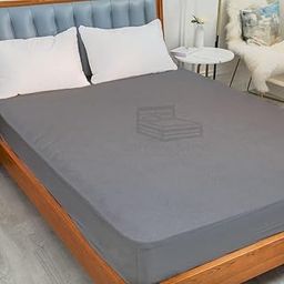 Waterproof and Dustproof Terry Cotton Mattress Protector - Noiseless Mattress Cover Bed, | Breathable and Hypoallergenic Ultra Soft Fitted Bed Protector with Deep Pocket Up to 8" _72x60_Grey-image-65