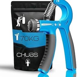 CHUBS Aditional Strenght 10KG-60KG Adjustable Hand Grip Strengthener, Hand Exerciser, Strength Trainer,Non-Slip Gripper, Great For Athletes Pianists Kids Hand Rehabilitation Exercising Hand Gripper, Plastic (Blue)..-15