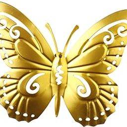 THE STYLE SUTRA Metal Butterfly Wall Art Decor Butterflies Wall Sculpture for Yard Gold-image-84