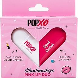 MyGlamm POPxo Liquid Lipstick & Lip Gloss Kit - Situationships (Pink) | Lip Gloss & Lipstick Combo for Women| Twisting Heart Shape | Long Lasting Matte Liquid Lipstick | Hi-Shine Lip Gloss |2.5ml each-22