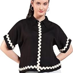 Solid Rayon Shirt for Women's|Spread Collar Neck Kimono Sleeve Regular Fit High Hip Length Gen Z Aesthetic Summer Vibes Western Party Casual Wear Shirt-image-69