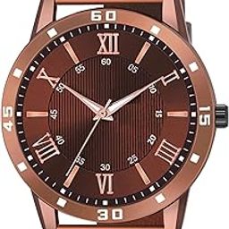 Black Dial Rubber Strap Stylish Analog Watch for Men-TIRG(PU-Roman-BRONW_MALE931)-27
