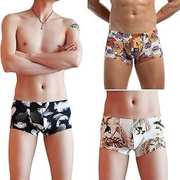 Presents Mens Ultra-Soft Ice Silk Strechable Underwear (Multicolour)-image-55
