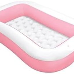 Budetto Inflatable Swimming Play Pool (65" x 39") Kids Bath Pool Tub for Summer Water Fun Bathing Tub Toy for Kids Pink-30
