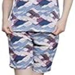 Riza Hosiery Cotton Fabric Relaxed Fit Short Sleeves T-Shirt and Short Printed Night Suit Set/NS-2194-image-71