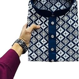 Men's Silk Embroidery Design Mirror Work Straight for Men Only Kurta Festival Style Traditional Look-image-25