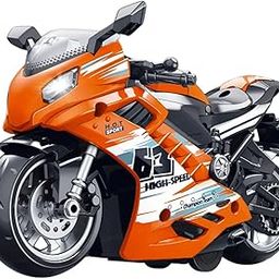 FunBlast Bike Toy for Kids – Realistic Bike Toys with Light & Music, Motorcycle Toy for Kids, Pull Back Friction Powered Bike Toy, for 3+ Years Old Kids, Boys (Orange)-image-43