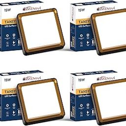INVENTAA Tansy 15W LED Surface Lights for Ceiling | Square LED Panel Lights for Bedroom, Kitchen, Living Room and Bathroom (Neutral White, 4)-image-42