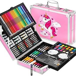 ANTALYA Kids 145 Pieces Art Set Storage Case Art and Craft Supplies Kit for Drawing and Painting Art Set Multicolor As per Available (Space)-8