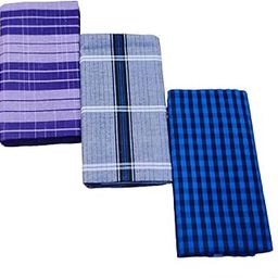 Rsc Lungies For Men Cotton, Lungies For Men Cotton Combo (Set Of 3)|Stitched Lungies |Lungi For Men Cotton 2.10M (Multicolor)-image-2