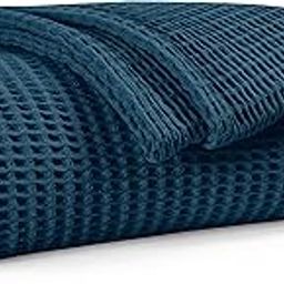 DESTIN HOME Waffle Blanket 100% Combed Cotton - Soft Breathable Lightweight All-Season Blanket, Perfect for Bed, Couch, Sofa, or Layering - Cozy 60"x90" Twin Thermal Prewashed Throw Blanket - Teal-image-40