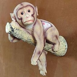 Wonderland Monkey Hanging from Branch Statue | Length 15 Inch | for Garden, Tree, Balcony, Home Decor, Gift Item, Wall Decor, Garden Decoration Item, Garden Animal, Statue, Real Looking, Gifting-image-29