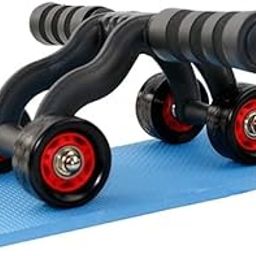 PRISO 4 wheel ab wheel roller workout home, Gym Exerciser For Abdominal Stomach Muscle Exercise Training With Knee Mat Steel Handle For Men And Women.-image-77