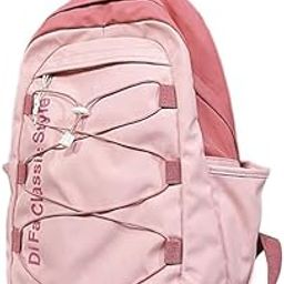Classic Drawstring Lace-up Styled Contrast Color School Bag with Cute Pendent Waterproof Large Capacity Lightweight Multi-purpose Backpack For Unisex Elementary School & College Teens-picture-16
