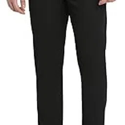 park avenue Men Slim Fit Solid Pattern Poly Viscose Blend Flat Front Formal Trouser-picture-42
