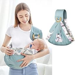 Juflix Baby Ring Sling Carrier 100% Cotton, Lightweight & Breathable Mesh Kangaroo Wrap for New Born Infant Kids || Pack of 1-image-70
