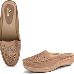Fashionable Women's Flat Mules – Embellished Slip-On Mules with Comfortable Cushioning and Non-Slip Sole for Girls & Womens-image-35