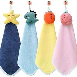 THE LITTLE LOOKERS Cute Microfiber Baby Washcloth for Newborns | Kids Hand Towel | Quick Dry I Super Absorbent, Super Soft Washclothes for Infants,Babies,Toddlers - Multicolor (Pack of 4)-image-6