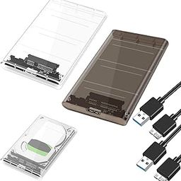 CALANDIS 2.5Inch External Hard Drive Enclosure Ssd Enclosure 5Gbps Sata to USB 3.1 Clear-93