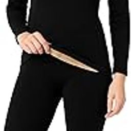 Women Long Johns Base Layer Stretch Soft Woolen Top and Bottom Set for Winter with Fleece Warm Innerwear for Cold Weather Thermal Sets-image-57