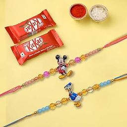CraftVatika Kids Rakhi for Brother Kids, Rakhi Set of 2 for Brother Boy Girls Baby, with Chocolate Gift Hamper, Cartoon Rakhis for Rakshabandhan, Chocolate Gift Combo-image-60